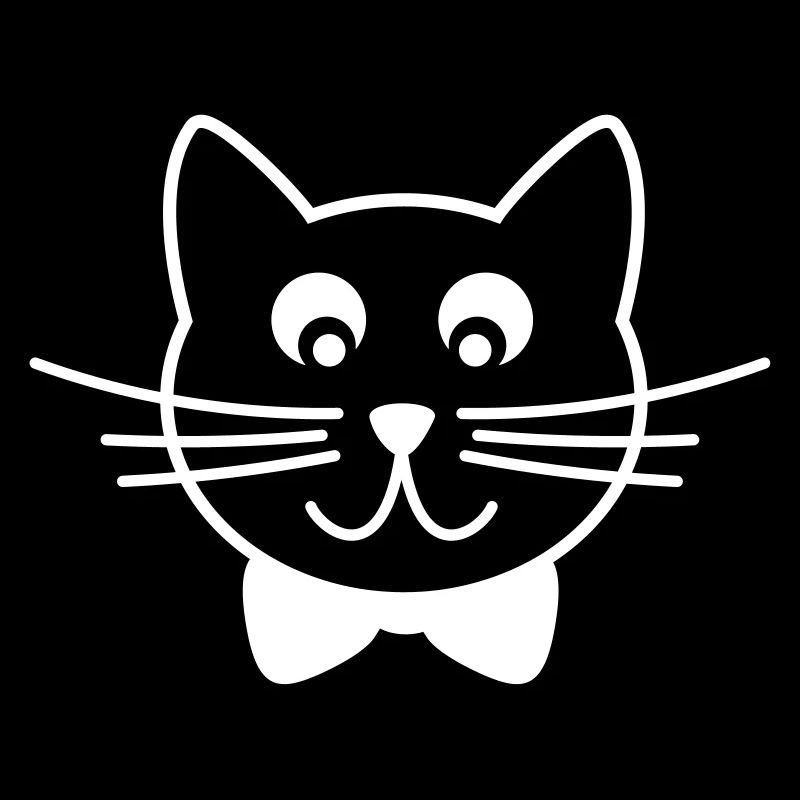 Chat avec noeud de cravate