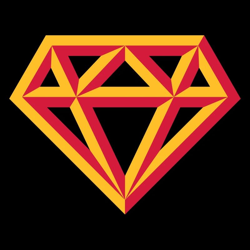 Diamant (Edelstein Brillant Symbol / Outl. Red 2C)