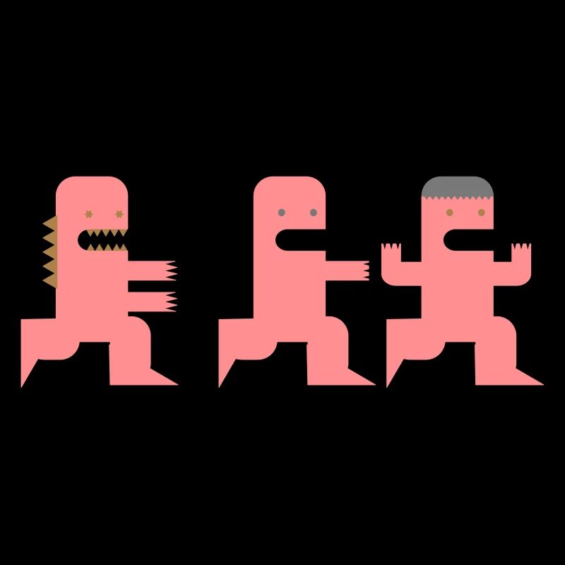 Cartoon Monster jagd Zombies Geschenk Apokalypse