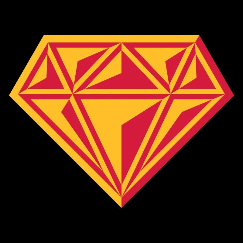 Diamant (pierre précieuse / brillant / symbole / rouge / 2C)