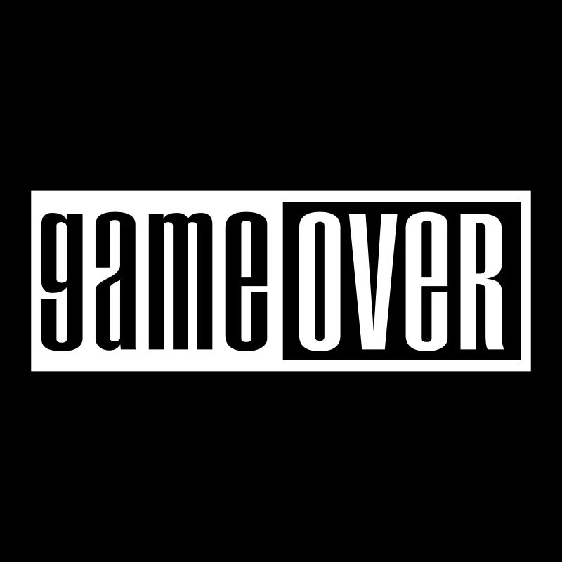 game over outline