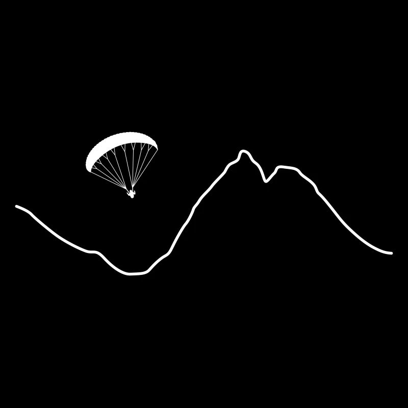 Paraglider durchquert Schlucht