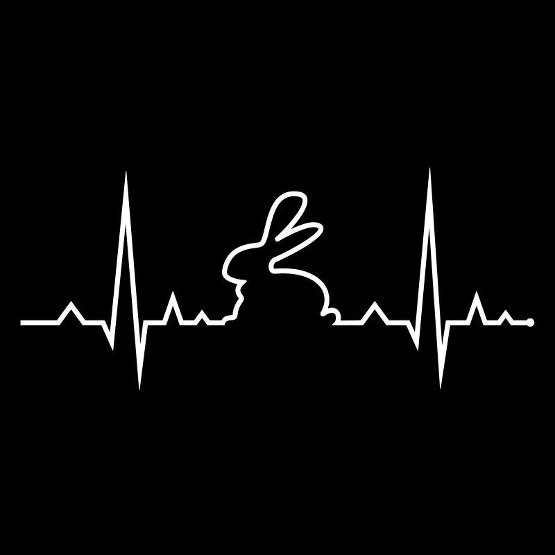 bunny rabbit heartbeat ECG cony hare love