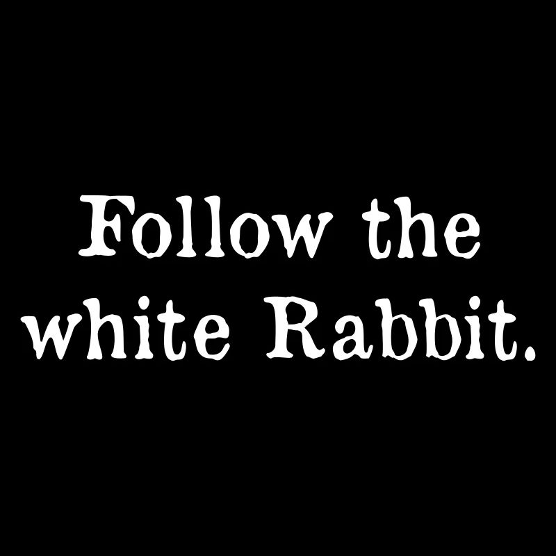 Follow the white rabbit
