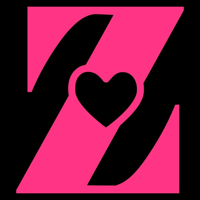 Lettre z Lettre initiale avec coeur