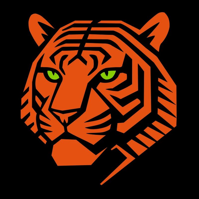 Tigre géométrique - Conception vectorielle