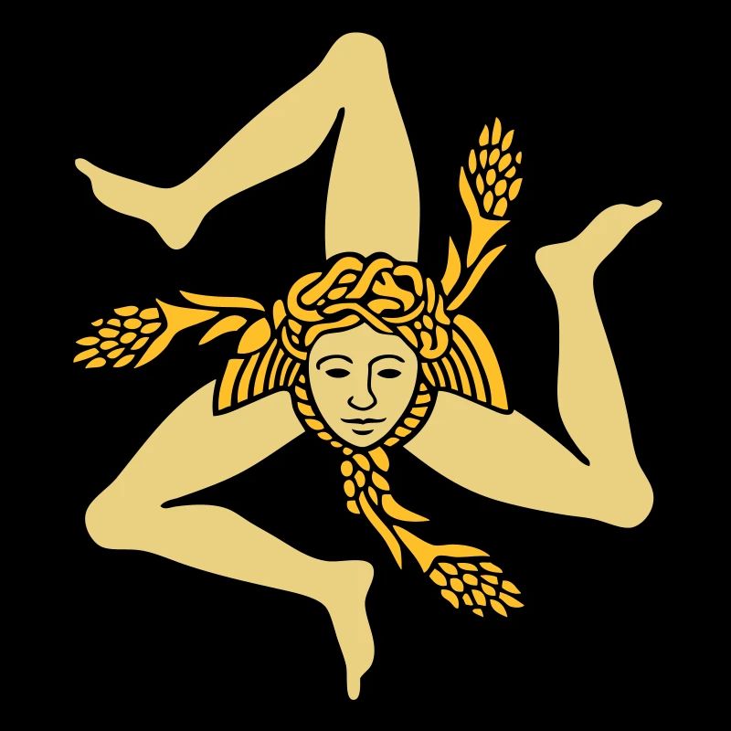 Sicily Trinacria Sicilian Flag Sicilia