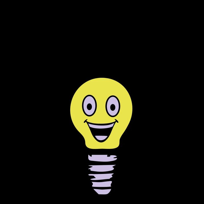 Light bulb with smiley - big idea