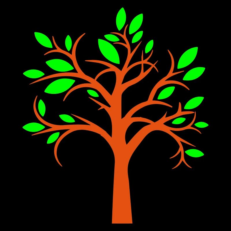 arbre belles feuilles nature forêt arbre silhouette