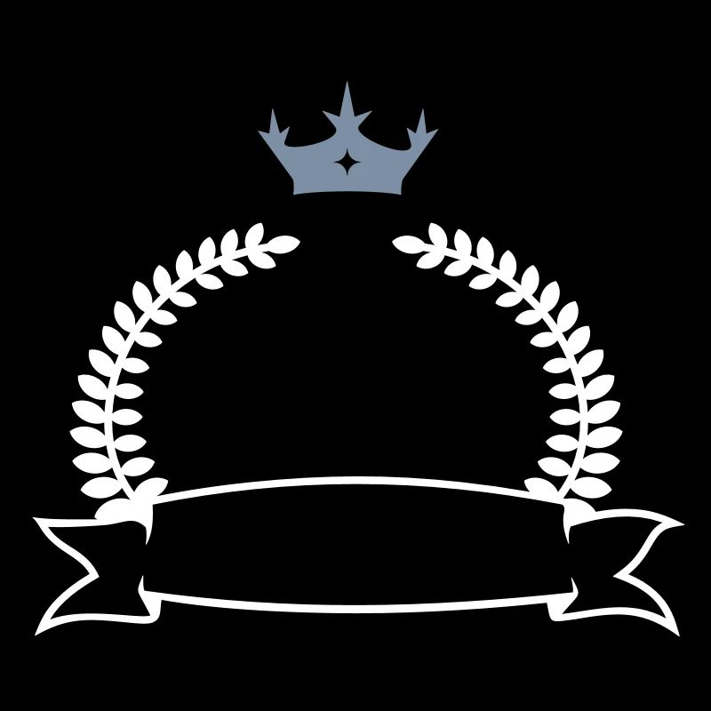 Lorbeerkranz mit Banner und Krone / laurel banner