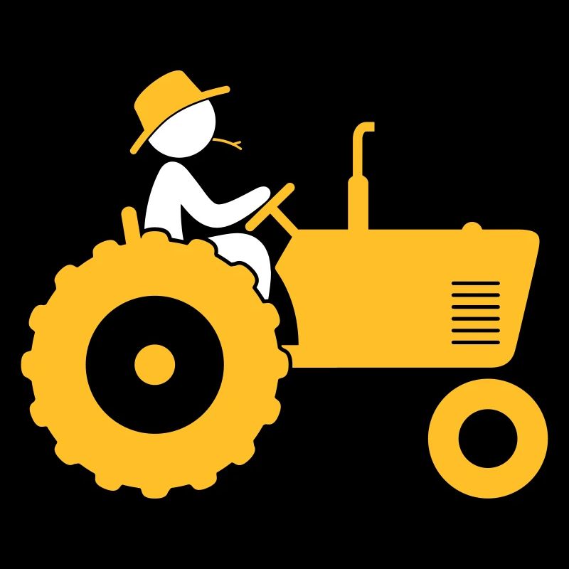 Farmer On Tractor