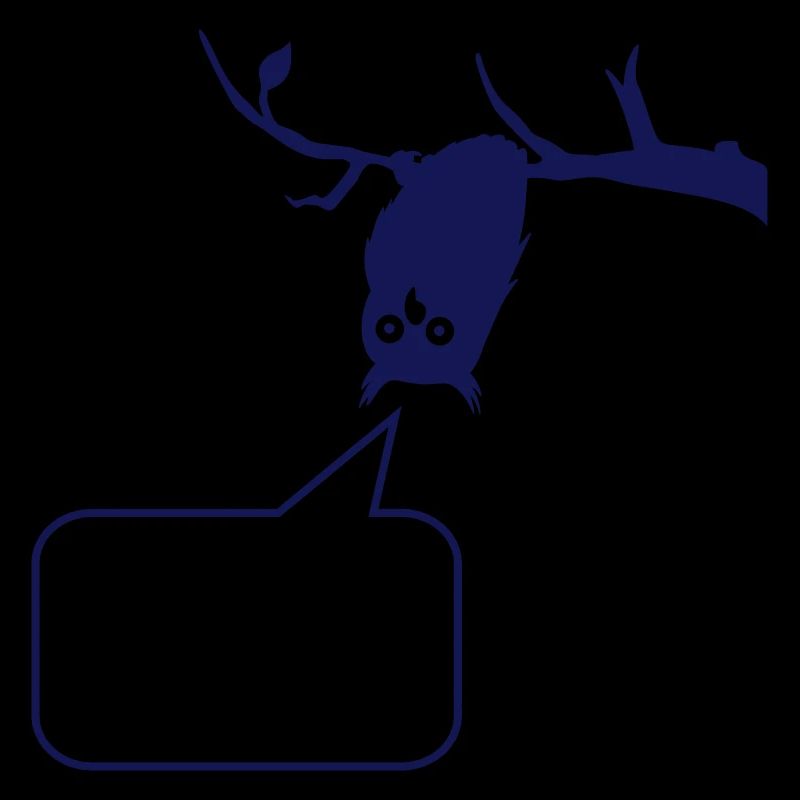 lustige Eule mit Sprechblase