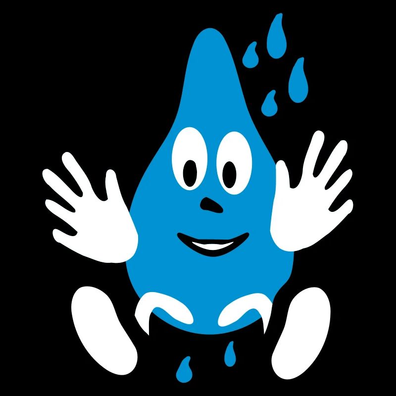 lachender Regentropfen