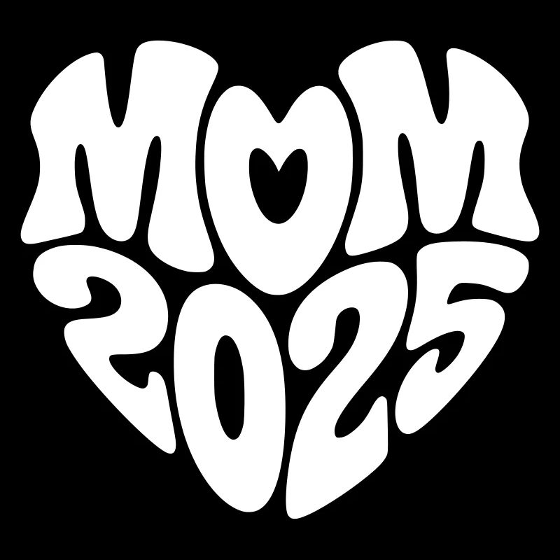 Mom 2025 Herzform Mutter Baby Herz Form Mama 2025