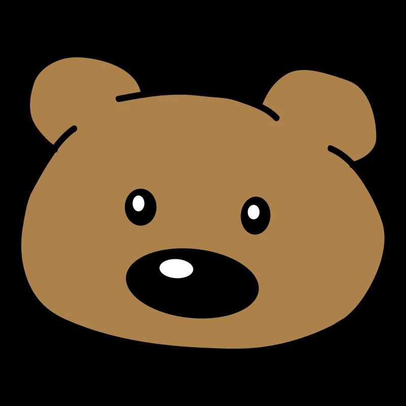 Mignon mignon mignon visage d’ours tête d’ours brune