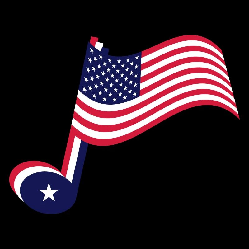 Country Music Note and Spangled Banner