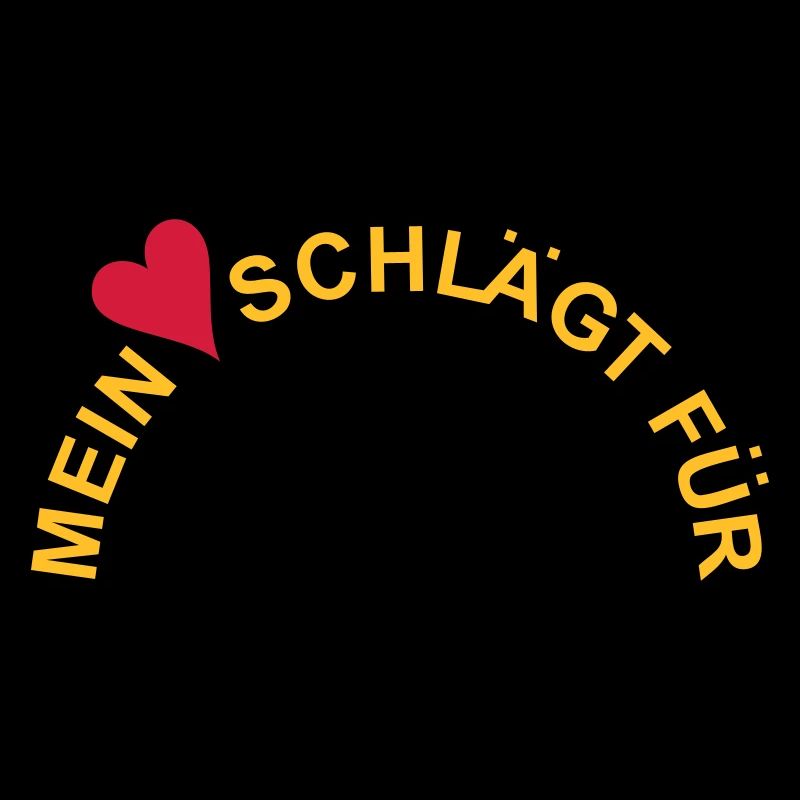 MY HEART BEATS FOR ... Your Text / Emblem