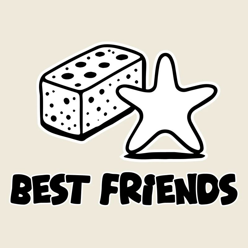 Éponge et étoile de mer - Best Friends Design