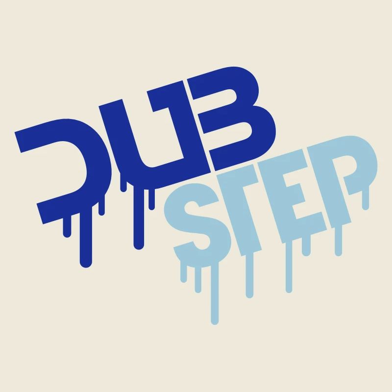 Drop Dub Step Techno Music Party Club Text Logo