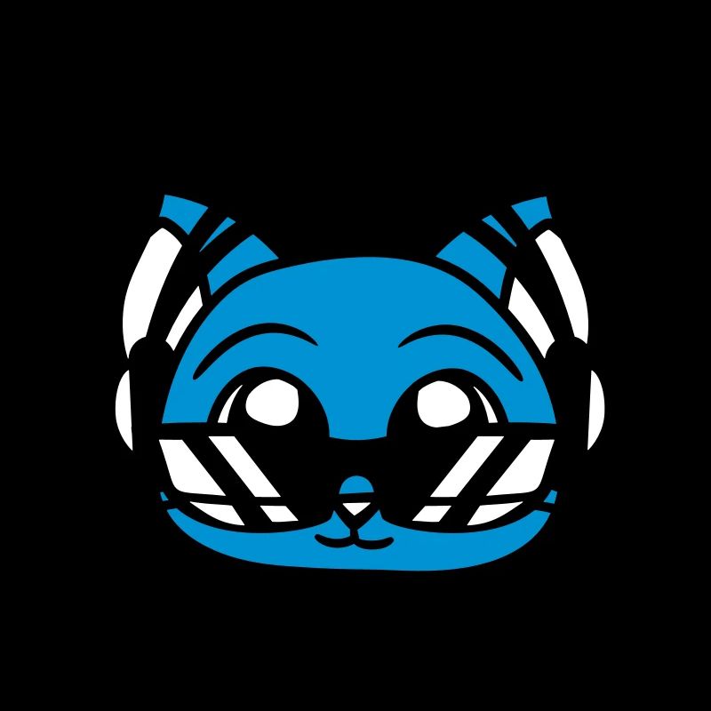 DJ Cat Face Kitten Pet Head