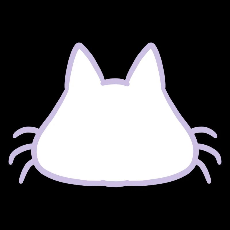 Tête de chat sans visage contour silhouette icône