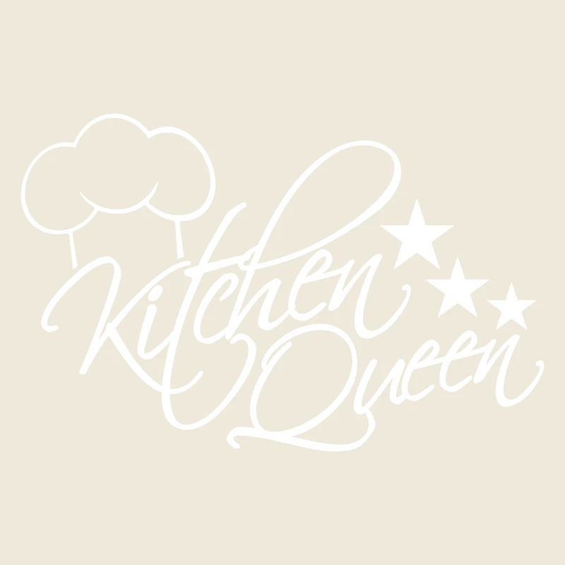 Kitchen Queen Logo Lettering Kitchen Queen Woman
