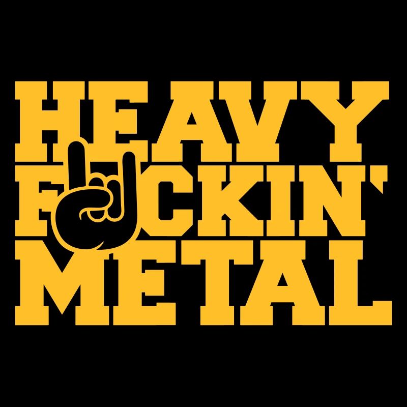 Heavy F#ckin' Metal Hard Rock Cornes Geste de la main Fun
