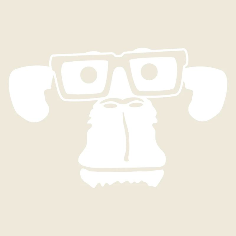 Smart Nerd Monkey Head Lunettes à monture de corne Geek Face