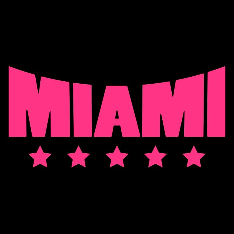 Miami USA Palm Trees Beach Sun America Florida Logo