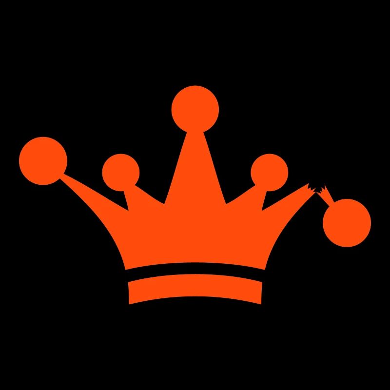 Prongs from the crown broken saying logo king