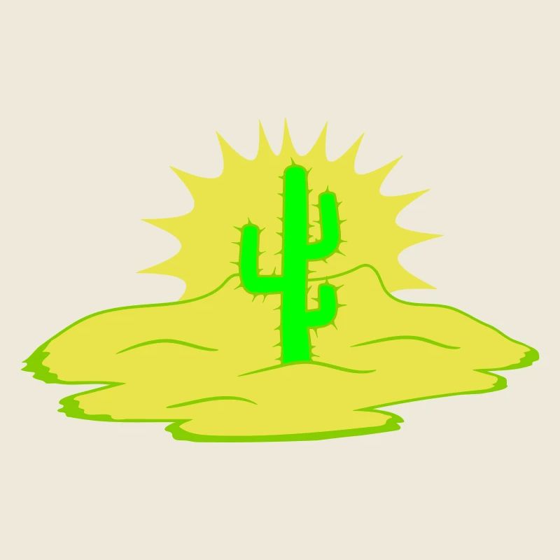 Cactus Desert Sunset Evening Night Cacti