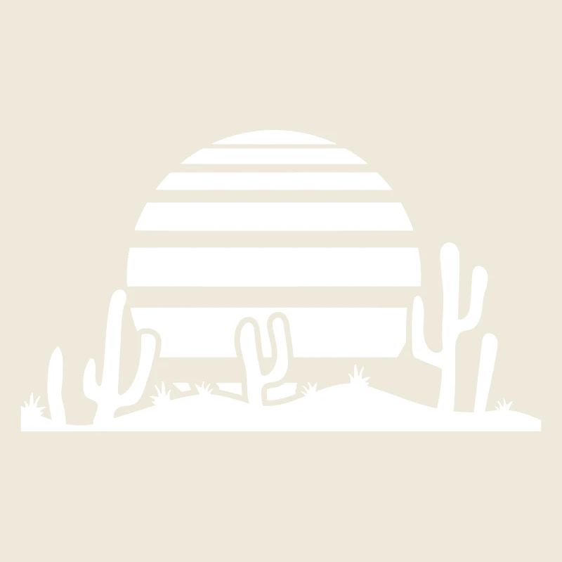 Cactus Desert Sunset Evening Night Cacti