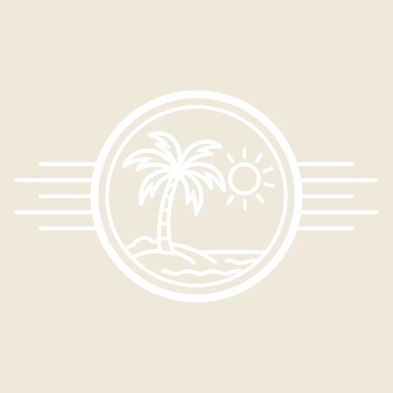 Beach Palm Trees Ocean