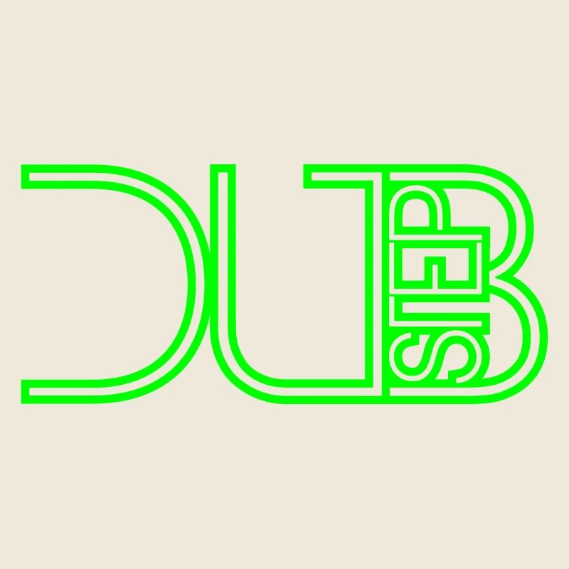 Dub Step Techno Musique Cool DJ Party Club Texte Logo
