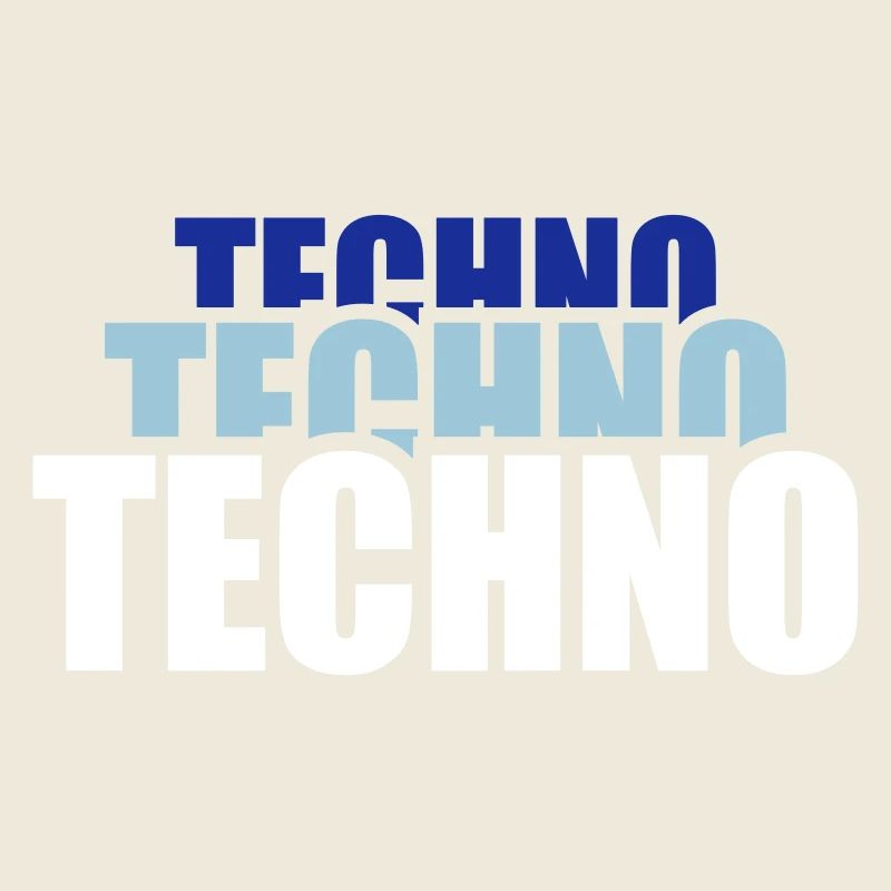 Techno Liebe Zitat Spruch Musik Party Feiern Logo