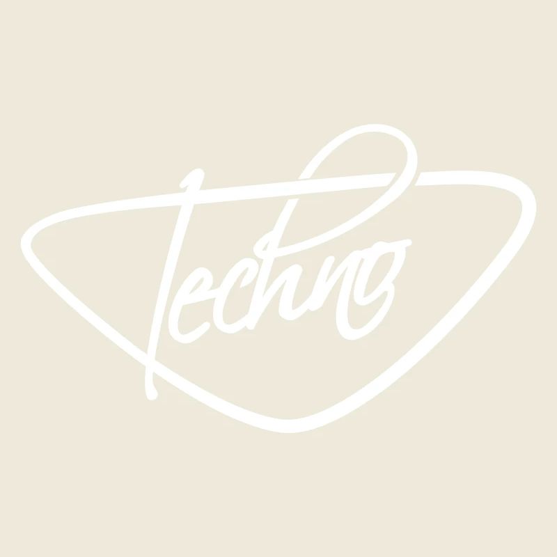 Techno Liebe Zitat Spruch Musik Party Feiern Logo