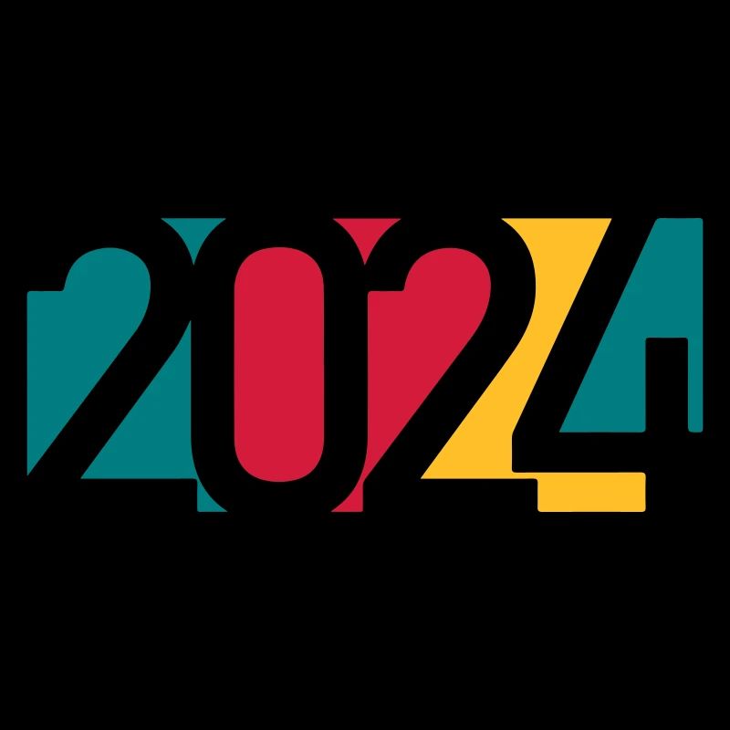 2024 happy new year Jahreszahl Datum Zahl Anno
