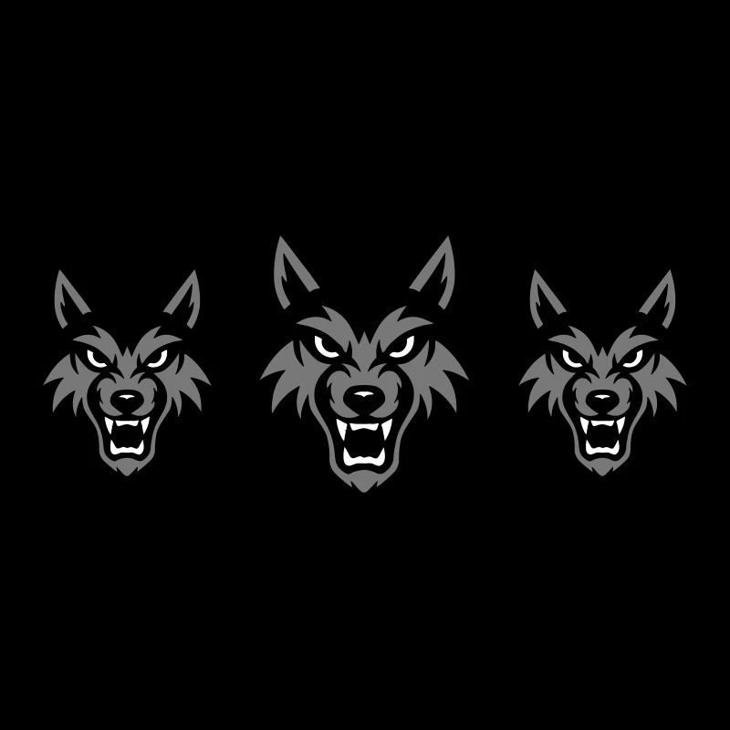 Wolf Kopf Gruppe Rudel