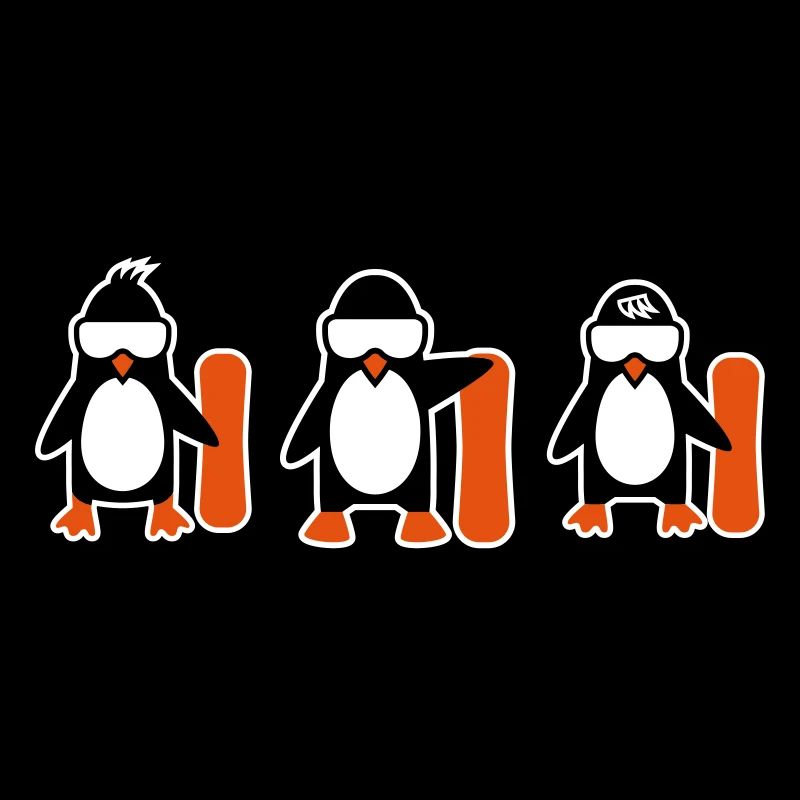 pingouin tenue de snowboard