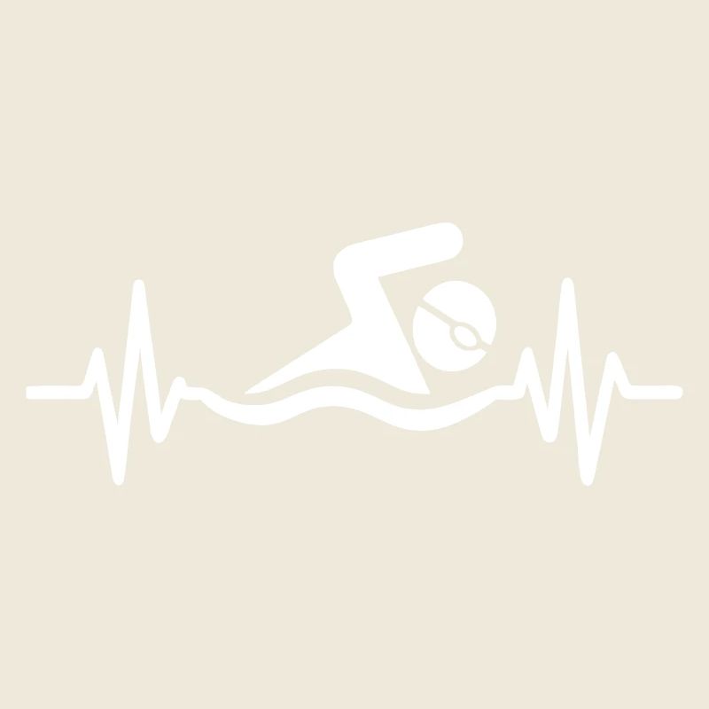 Cœur Battement Natation Piscine Nageur Nageuse
