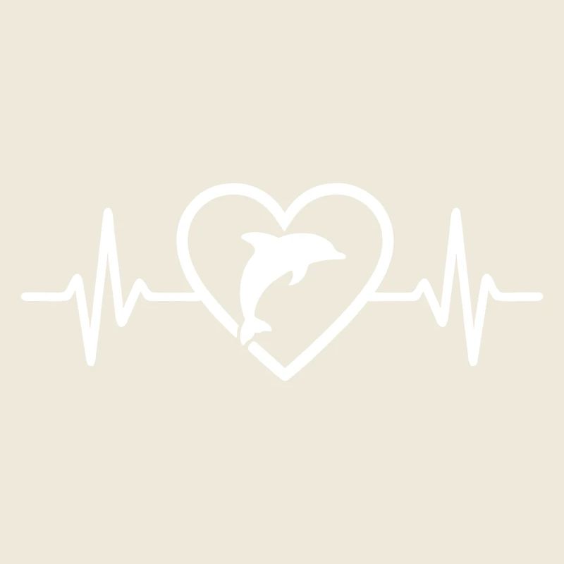 Delfin Meerestier Herz Delfin