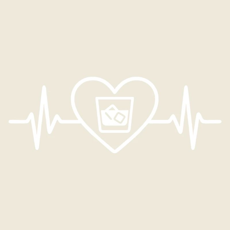 Whiskey Glas Eiswürfel Herz