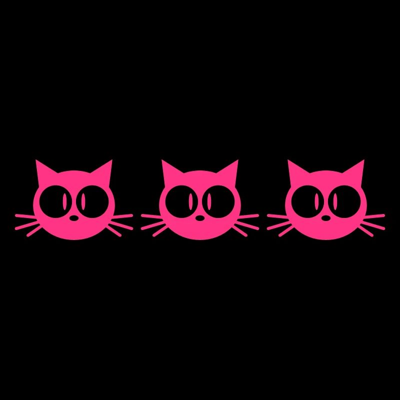 Cat Team 3 Chats Trois amis Équipage Groupe de famille