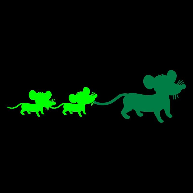 Mouse Family Mom Dad 2 Kids Mom Silhouette