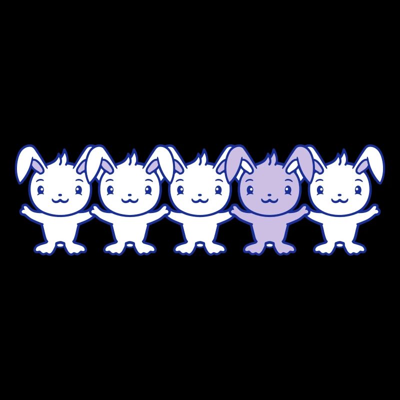 5 Hasen Freunde Unterschied Be Different Anders