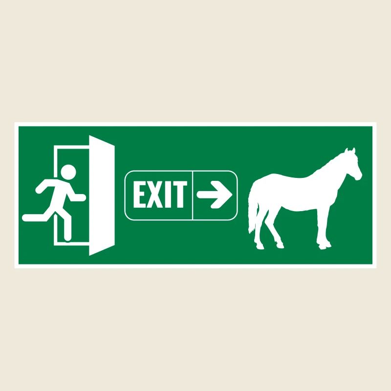 Exit out to the horse