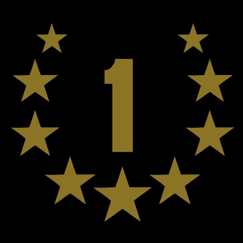 Die Nummer eins 1 Der Gewinner mit Sterne