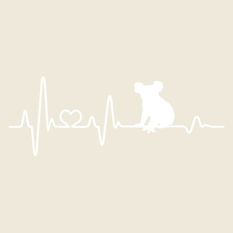Koala Australie ECG battement de coeur Koalabär Amour