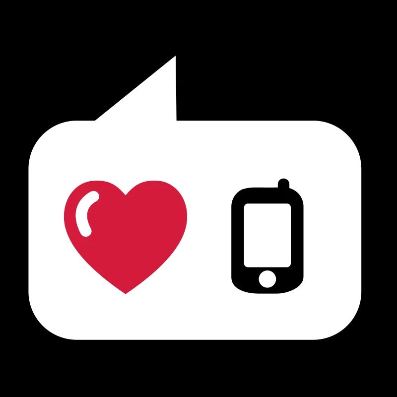 Sprechblase i love telefonieren