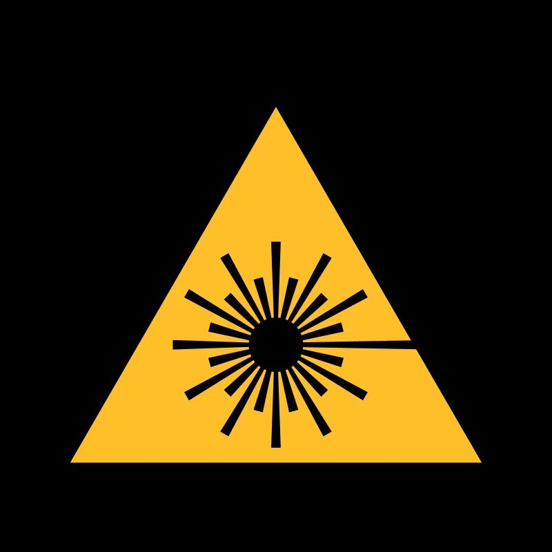 Gefahrensymbol - Laser-Licht (2-farbig)